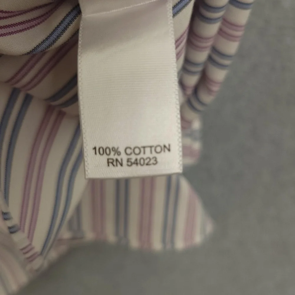 Banana Republic Dress Shirt Mens 16.5 34/35 Multi Stripe Classic Fit Non Iron
